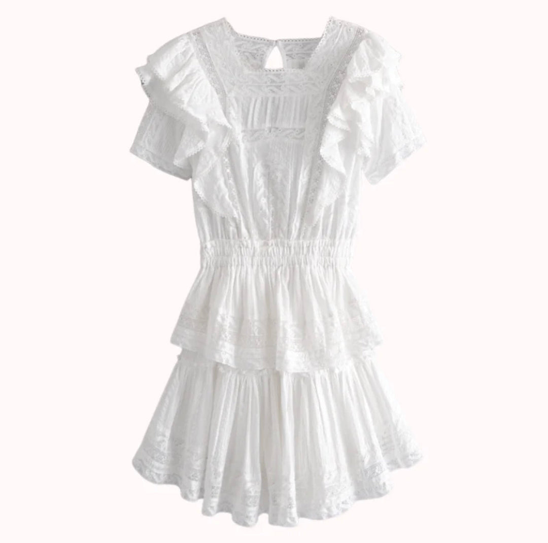 Sarah - Scandi Ruffled Mini Dress