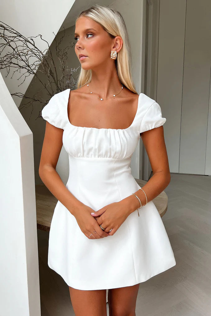 ANDREA - Mini Dress White